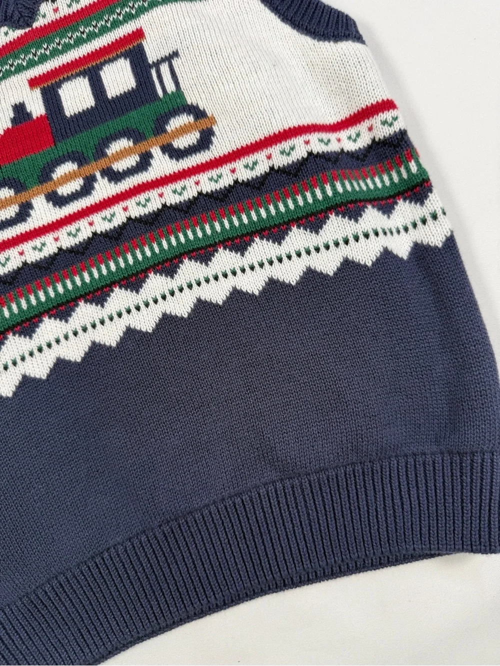 GYMBOREE Toddler Boys' Holiday Express Train Fair Isle Knit Sweater Vest Size 5T